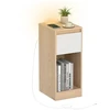 Songmics Naktinis staliukas su LED apšvietimu, USB jungtimis ir stalčiumi, 30 x 25 x 59,5 cm