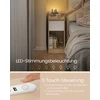 Songmics Naktinis staliukas su LED apšvietimu, USB jungtimis ir stalčiumi, 30 x 25 x 59,5 cm
