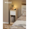 Songmics Naktinis staliukas su LED apšvietimu, USB jungtimis ir stalčiumi, 30 x 25 x 59,5 cm