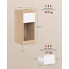 Songmics Naktinis staliukas su LED apšvietimu, USB jungtimis ir stalčiumi, 30 x 25 x 59,5 cm