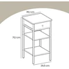 Songmics Naktinis staliukas su stalčiumi ir 2 lentynomis, 35,1 x 35,1 x 70,1 cm, juodas