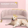 Aosom Naminių gyvūnų sofa šunims iki 25 kg, rožinė, 98,5 x 60,5 x 35,5 cm