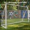 VEVOR Nešiojami futbolo vartai, 366 x 183 cm, PVC, su PE tinklu, su nešiojimo krepšiu, 1 vnt.