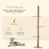 Koduva Nuo grindų iki lubų tvirtinamas kačių draskyklės bokštas, šviesiai rudas, 228-260 cm