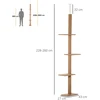 Koduva Nuo grindų iki lubų tvirtinamas kačių draskyklės bokštas, šviesiai rudas, 228-260 cm