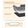 Songmics Ortopedinis šuns guolis, šviesiai pilkas, 120 x 85 x 25 cm, nuimamas ir skalbiamas užvalkalas