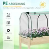 Koduva Paaukštinta lysvė su suvyniojamu plėvelės uždangalu, natūralios medienos, 121 x 55 x 117 cm