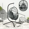 Koduva Pakabinama kėdė Egg Chair, su pagalvėle, pilka, 120 x 106 x 188 cm
