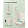 Koduva Pakabinama kėdė su 2 pagalvėlėmis ir metaline grandine, kreminės baltos spalvos, 140 cm