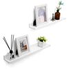 Songmics Pakabinamos sieninės lentynos, 2 vnt., baltos, E1 MDF, 60 x 10 cm