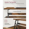 Songmics Pakeliamas kavos staliukas, 60 x 100 x 48–62 cm, medžio drožlių plokštė ir plienas, rudas-juodas