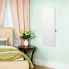 Koduva Papuošalų spintelė su LED apšvietimu ir veidrodžiu, rakinama, balta, 9,8 x 37,6 x 108,1 cm