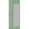 Koduva Papuošalų spintelė su LED apšvietimu ir veidrodžiu, rakinama, balta, 9,8 x 37,6 x 108,1 cm