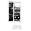 VEVOR Papuošalų spintelė su veidrodžiu PY-2314SS, pastatoma, balta, 41 x 36 x 157 cm