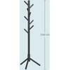 Koduva Pastatoma drabužių kabykla medžio formos, kaučiukmedžio, 8 kabliukai, 47 x 47 x 175 cm, juoda