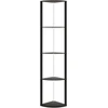 Koduva Pastatoma lempa su lentynomis, juoda, MDF, 42 x 29,5 x 163 cm