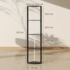 Koduva Pastatoma lempa su lentynomis, juoda, MDF, 42 x 29,5 x 163 cm