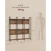 Songmics Pastatoma lentyna su 5 atviromis lentynomis, 24 x 128 x 154,1 cm, ruda/juoda