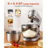 VEVOR Pastatomas maišytuvas SM-2541H, 1500 W, 2 dubenys 4,2 l ir 5,7 l, sidabrinis