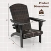 Koduva Patio Adirondack HDPE poilsio kėdė su rataniniu sėdimu, juoda