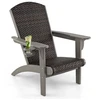 Koduva Patio Adirondack HDPE poilsio kėdė su rataniniu sėdimu, pilka