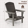 Koduva Patio Adirondack HDPE poilsio kėdė su rataniniu sėdimu, pilka