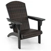 Koduva Patio Adirondack HDPE poilsio kėdė su rataniniu sėdimu, juoda