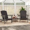 Koduva Patio Adirondack HDPE poilsio kėdė su rataniniu sėdimu, pilka