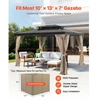 VEVOR Pavėsinės užuolaidos JDC-34BE, 4 dalių, 281 x 373 x 213 cm, chaki