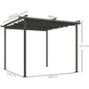 Koduva Pergola 3 x 3 m su stumdomu stogu, metalinis rėmas, tamsiai pilka