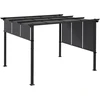 Koduva Pergola su ištraukiamu stogeliu, tume pilka, 3 x 3,5 m