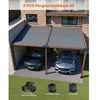 Koduva Pergolos laikiklių rinkinys VEVOR SSAE3, 3 vnt., 4 krypčių, 92 x 92 mm sijoms, anglinis plienas