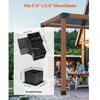 Koduva Pergolos laikiklių rinkinys VEVOR, 8 vnt., 3 krypčių, 142 x 142 mm, anglinis plienas