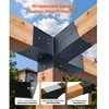 Koduva Pergolos laikiklių rinkinys VEVOR SSAE3, 3 vnt., 4 krypčių, 92 x 92 mm sijoms, anglinis plienas