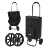 Koduva Pirkinių vežimėlis su ratukais VEVOR JY-FSC03, sulankstomas, 2-in-1, juodas, 35 kg, 27 l