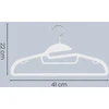 Koduva Plastikinės drabužių pakabos, 50 vnt., baltos, ABS plastikas, 41 x 22 cm