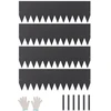 VEVOR Plieninis vejos bortelis, 4 vnt., 102 x 30 cm, juodas