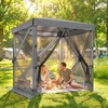 Koduva Pop-up pavėsinė 1,85 x 1,85 m, tamsiai pilka, su 4 tinklelinėmis šoninėmis sienelėmis, krepšiu