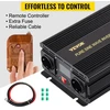VEVOR Power inverter GYS-2500W, 2500 W, DC 12 V į AC 230 V, su LCD ir nuotolinio valdymo pultu