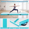 Koduva Pripučiamas gimnastikos kilimėlis, PVC, žalias, 297 x 98 x 11 cm, su elektriniu siurbliu ir krepšiu