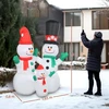 Koduva Pripučiamas sniego senio šeimos dekoras, 1,8 m, su LED apšvietimu, baltas