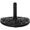 Koduva Pusinis skėčio pagrindas, 9kg, juodas, HDPE/cementas/metalas, gėlės dizainas, Ø35/38/48 mm stiebams