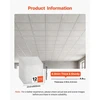 Koduva PVC lubų plytelės VEVOR DLS-2424, 12 vnt., 605 x 605 mm, balto marmuro