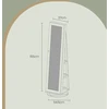 Koduva Rakinama papuošalų spintelė su veidrodžiu, 360° pasukama, ruda, 54 x 54 x 161 cm
