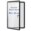 Koduva Rakinama skelbimų vitrina su magnetine ir rašoma galine sienele, 84 x 54 cm, juoda