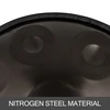 VEVOR Rankinis būgnas handpan, rudas, D minor, 9 natų, Ø 56 cm, su minkštu krepšiu ir metaliniu stovu