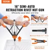 VEVOR Rankinis kniedžių veržlių įrankis DY-8807, 40,6 cm, su 13 antgalių ir 186 kniedžių veržlėmis