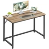 Songmics Rašomasis stalas, 100 x 50 x 76 cm, medžio drožlių plokštė ir plienas, camel rudos–juodos spalvos