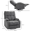 Koduva Recliner armchair su pakoja, sukamas, tamsiai pilkas, 150 kg, 88 x 96 x 108 cm
