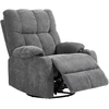 Koduva Recliner armchair su pakoja, sukamas, tamsiai pilkas, 150 kg, 88 x 96 x 108 cm